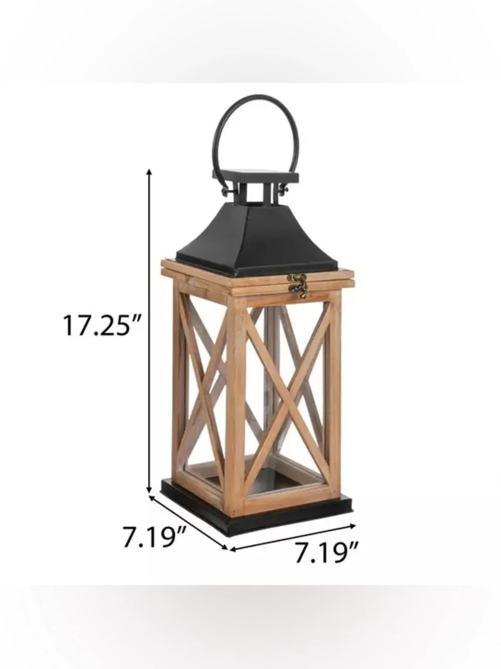 Whitewash Wood Lantern Set